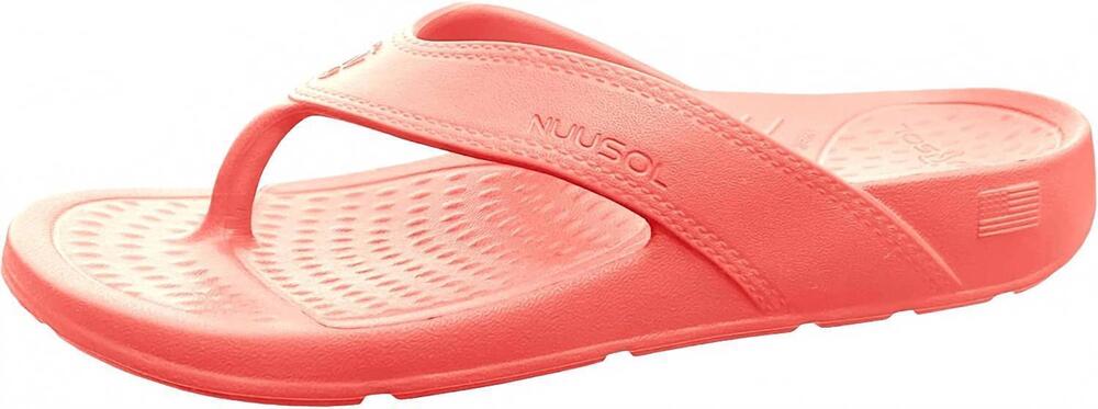 NEW NUUSOL men's cascade flip flop sandals in coral sunrise